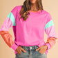 Color Block Drop Sleeve Top