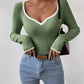 Ribbed long sleeve top