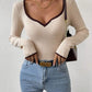 Ribbed long sleeve top