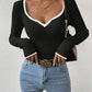 Ribbed long sleeve top