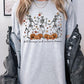 Fall Breeze and Autumn Leaves Skeleton Graphic Tee