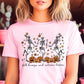 Fall Breeze and Autumn Leaves Skeleton Graphic Tee