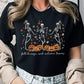 Fall Breeze and Autumn Leaves Skeleton Graphic Tee