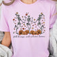 Fall Breeze and Autumn Leaves Skeleton Graphic Tee