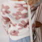 Vintage Flower Drop Shoulder Loose Sweater