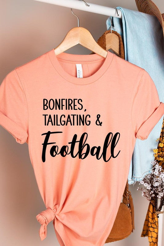 Bonfires Tailgating & Football Graphic Tee