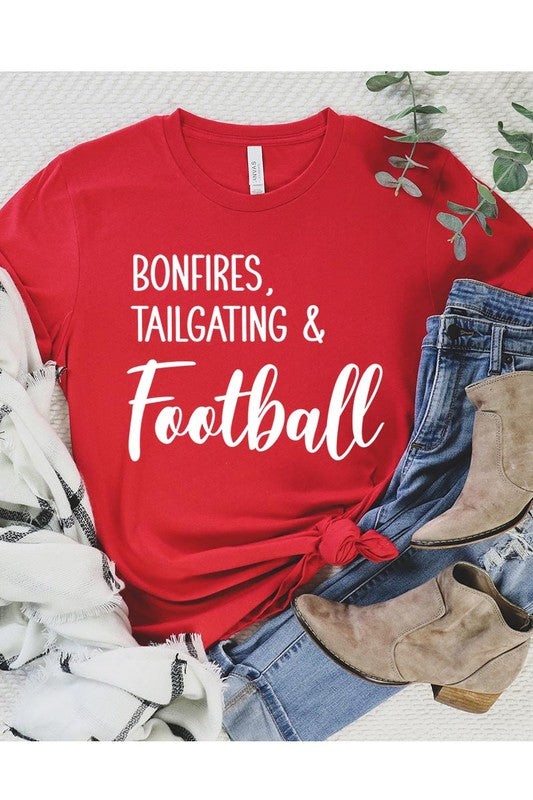 Bonfires Tailgating & Football Graphic Tee