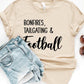 Bonfires Tailgating & Football Graphic Tee