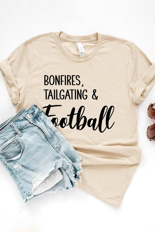 Bonfires Tailgating & Football Graphic Tee