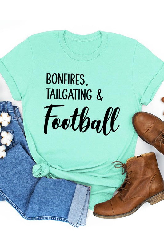 Bonfires Tailgating & Football Graphic Tee