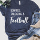 Bonfires Tailgating & Football Graphic Tee