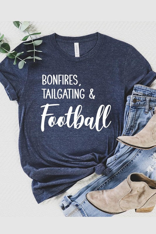 Bonfires Tailgating & Football Graphic Tee