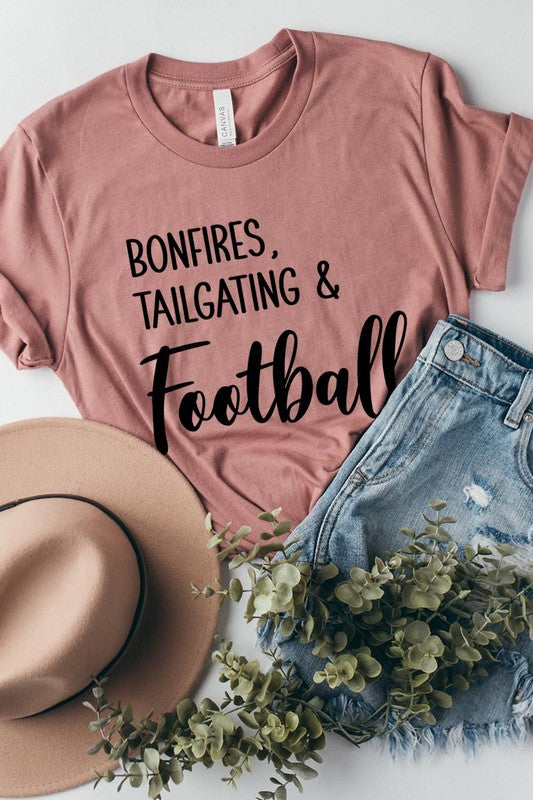 Bonfires Tailgating & Football Graphic Tee