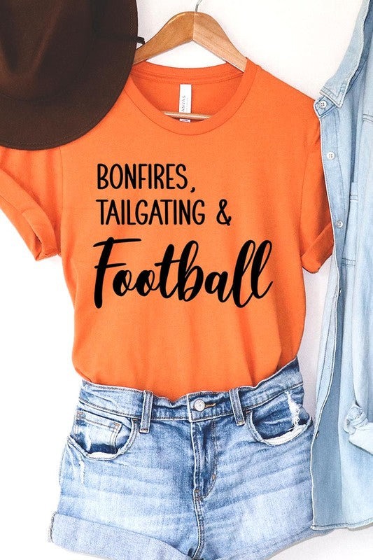 Bonfires Tailgating & Football Graphic Tee