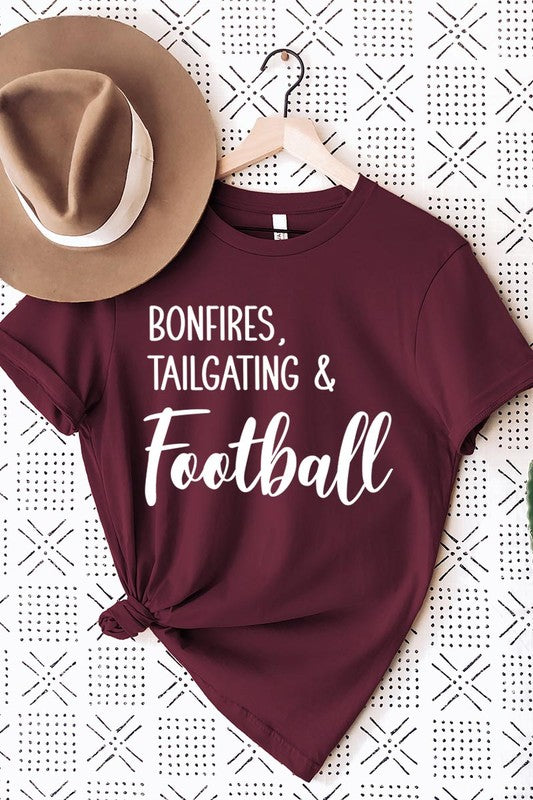 Bonfires Tailgating & Football Graphic Tee