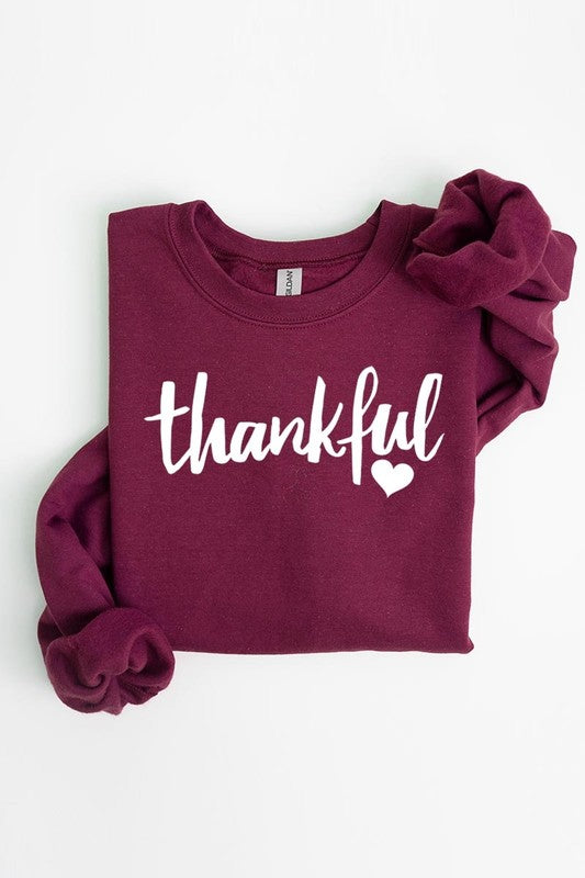 Thankful Heart Graphic Fleece Sweatshirts