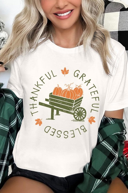 Thankful Grateful Blessed Graphic Tee