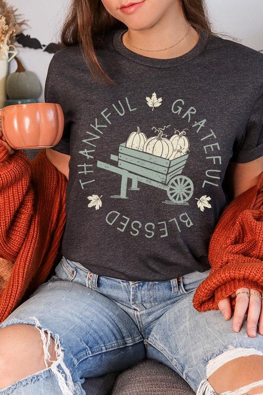 Thankful Grateful Blessed Graphic Tee