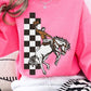 Cowboy Checkered Graphic Fleece Sweatshirts