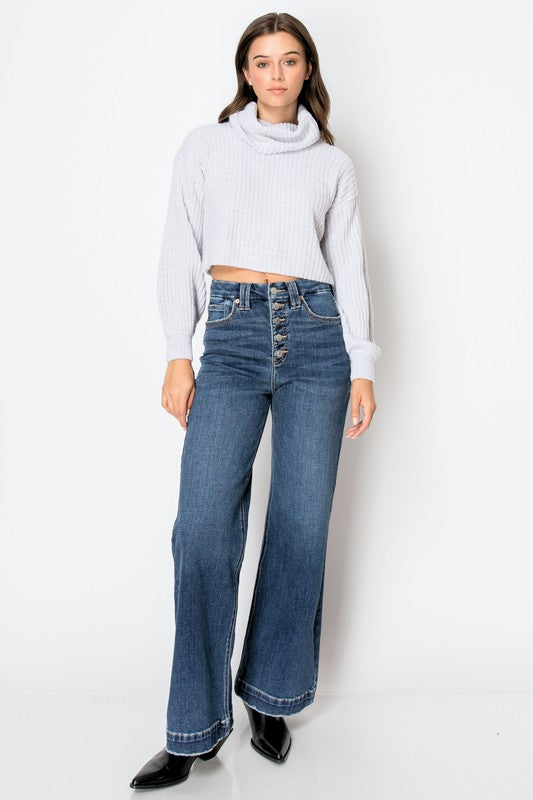 TUMMY CONTROL HIGH RISE MODERN WIDE JEANS