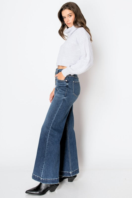 TUMMY CONTROL HIGH RISE MODERN WIDE JEANS