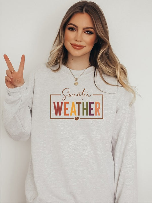 Sweater Weather Graphic Crewneck Sweatshirt