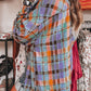 Orange Plaid Print Loose Vintage Shirt