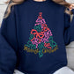 Coquette Bow Christmas Tree Fleece Sweatshirts