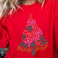 Coquette Bow Christmas Tree Fleece Sweatshirts