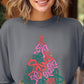 Coquette Bow Christmas Tree Fleece Sweatshirts