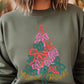 Coquette Bow Christmas Tree Fleece Sweatshirts