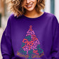 Coquette Bow Christmas Tree Fleece Sweatshirts