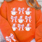 Coquette Bow Pink Snowman Graphic Sweatshirts