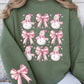 Coquette Bow Pink Snowman Graphic Sweatshirts