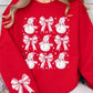 Coquette Bow Pink Snowman Graphic Sweatshirts