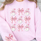 Coquette Bow Pink Snowman Graphic Sweatshirts