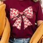 Heart Coquette Bow Valentine's Graphic Tee