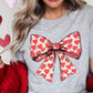 Heart Coquette Bow Valentine's Graphic Tee