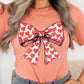 Heart Coquette Bow Valentine's Graphic Tee