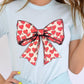 Heart Coquette Bow Valentine's Graphic Tee