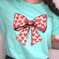 Heart Coquette Bow Valentine's Graphic Tee