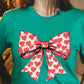 Heart Coquette Bow Valentine's Graphic Tee