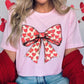 Heart Coquette Bow Valentine's Graphic Tee