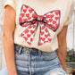 Heart Coquette Bow Valentine's Graphic Tee