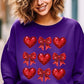 Faux Glitter Valentine Graphic Fleece Sweatshirt