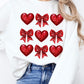 Faux Glitter Valentine Graphic Fleece Sweatshirt