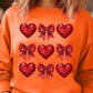 Faux Glitter Valentine Graphic Fleece Sweatshirt