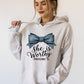 Blue Bow She is Worthy Proverbs 31 Graphic Hoodie