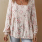 Women's Casual Floral Print Long Sleeve Blouses