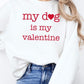 My Dog Is My Valentine Graphic Sweatshirt